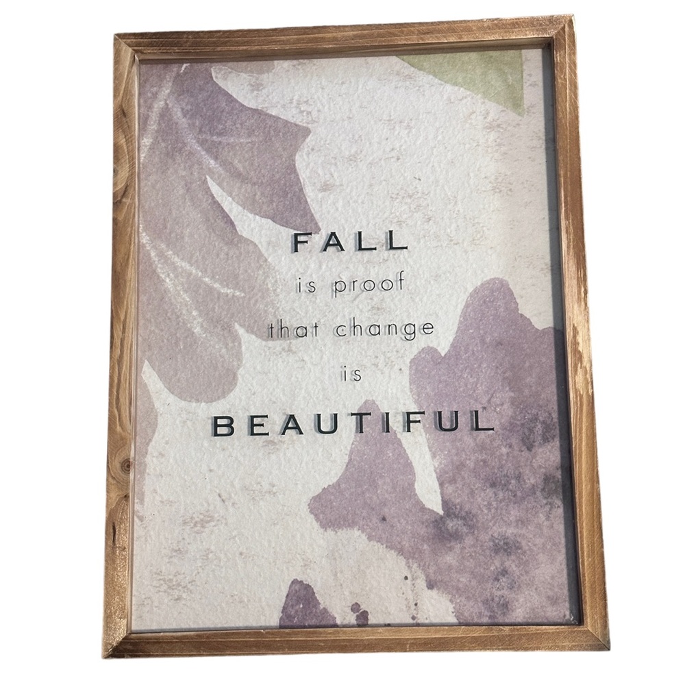 Framed Fall Decor Quote